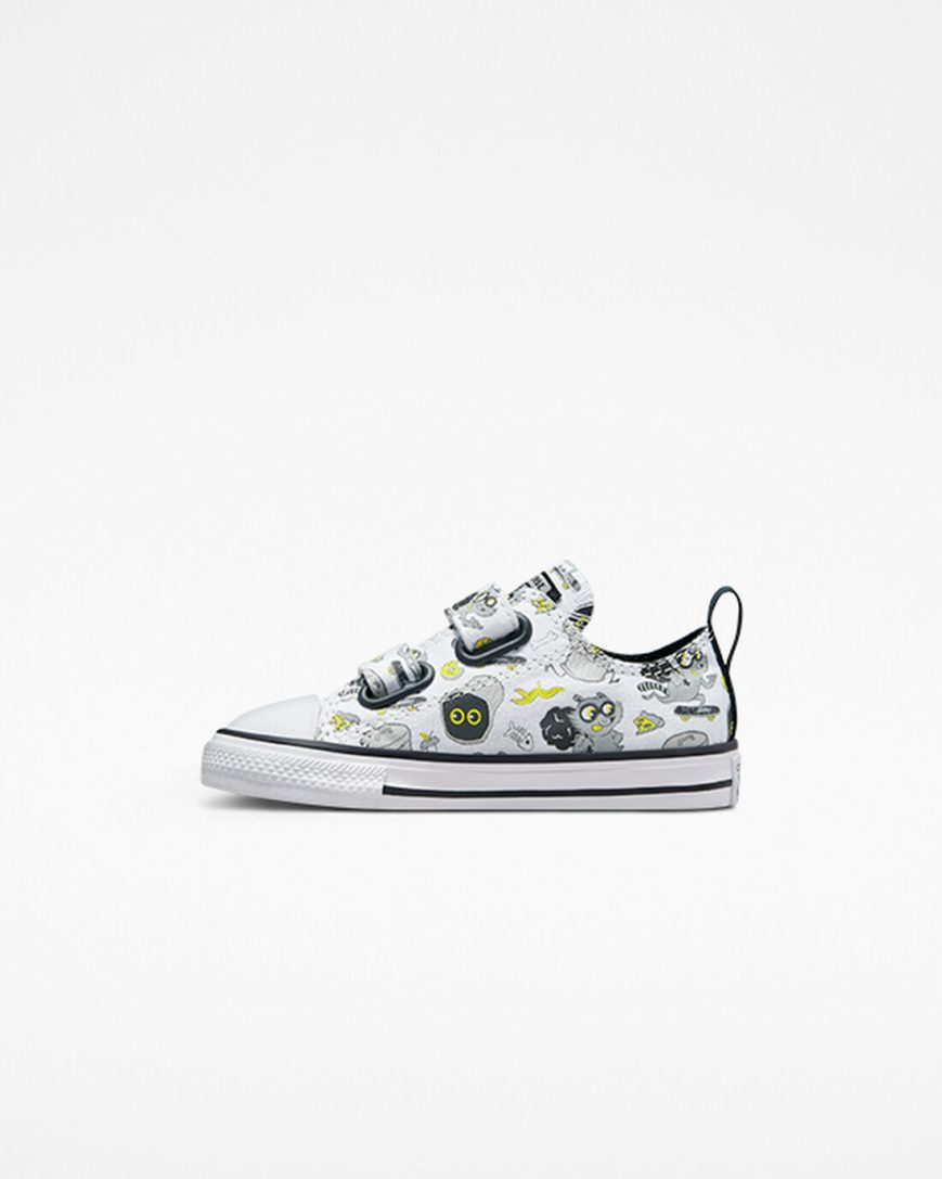 Tenis Converse Chuck Taylor All Star Easy-On Raccoons Cano Baixo Menina Branco Pretas Cinzentas | PT V0583P9